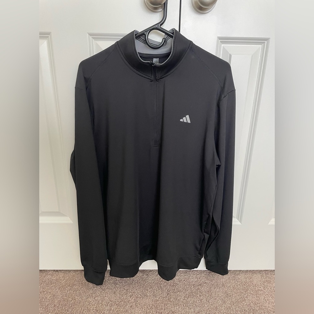 Mens Adidas Golf Quarter Zip Pullover 
 Black
L